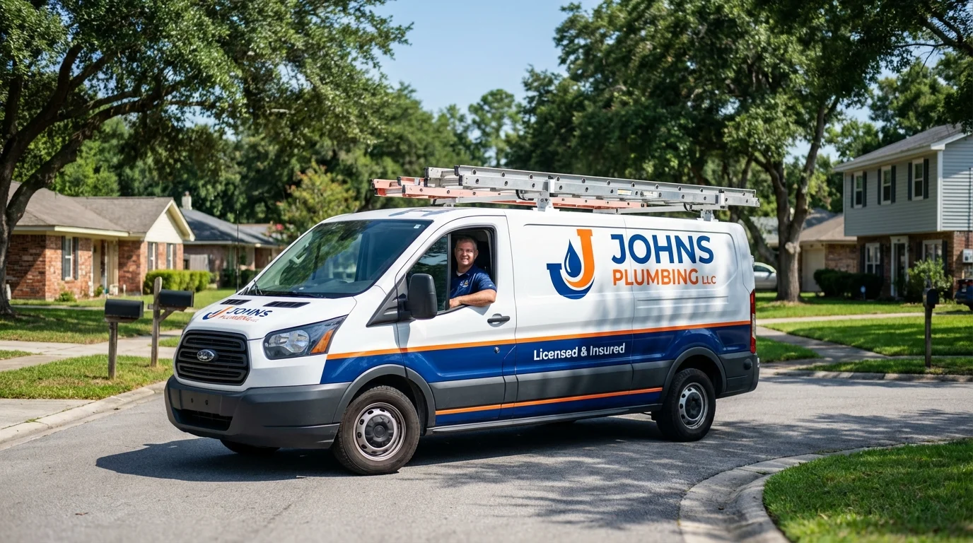 Johns Plumbing LLC service van in Horse Cave, KY