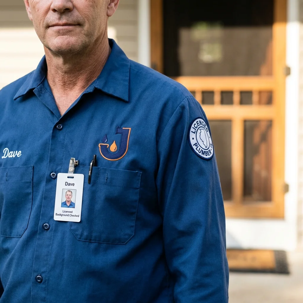 Licensed plumber showing ID badge in Horse Cave, KY